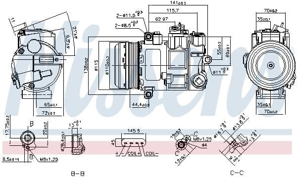 Compressor, air conditioning ** FIRST FIT ** 890696