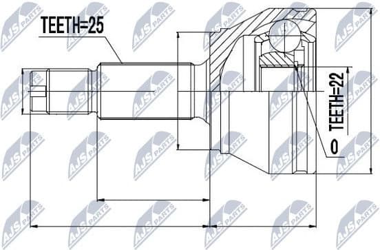 Joint Kit, drive shaft NPZ-FR-006
