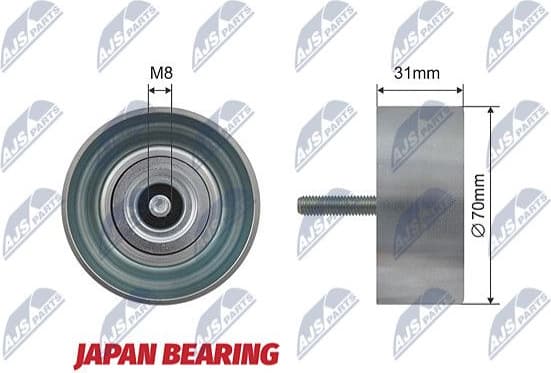 Deflection/Guide Pulley, V-ribbed belt RNK-DW-005