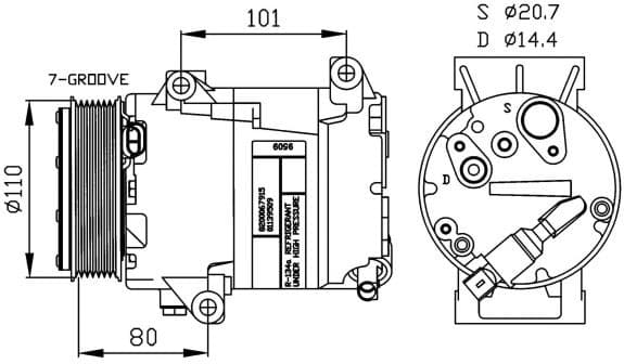 Compressor, air conditioning EASY FIT 32252 - image 3