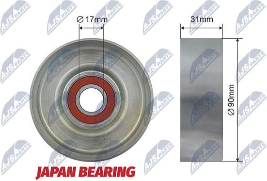 Tensioner Pulley, V-ribbed belt RNK-FR-031