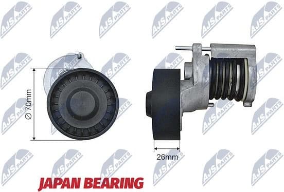 Tensioner Pulley, V-ribbed belt RNK-AU-019