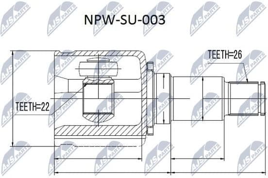 Joint Kit, drive shaft NPW-SU-003 - image 2