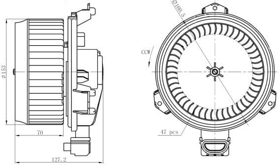Interior Blower EASY FIT 34277