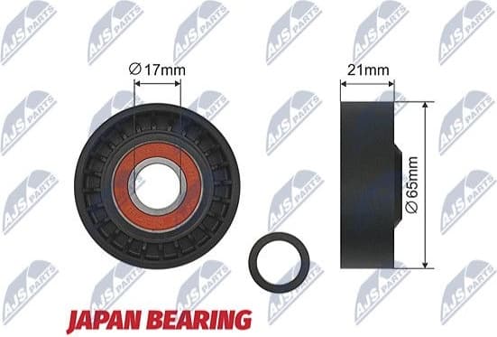 Tensioner Pulley, V-ribbed belt RNK-FR-014