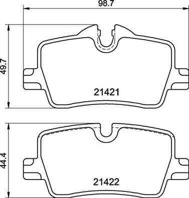 Brake pads rear, Top Quality P06113 - image 3