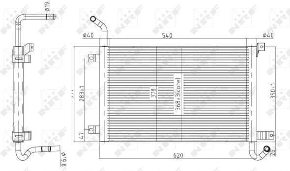 Radiator, engine cooling 50145