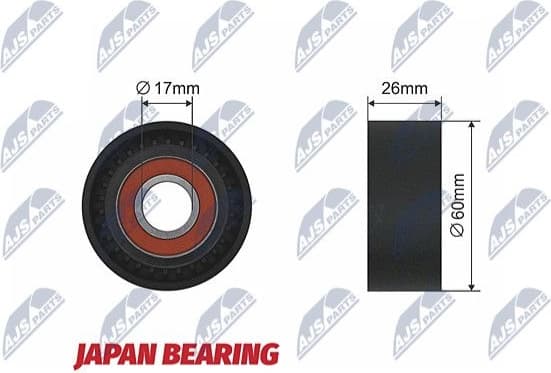 Tensioner Pulley, V-ribbed belt RNK-PE-000
