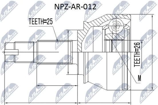 Joint Kit, drive shaft NPZ-AR-012 - image 4