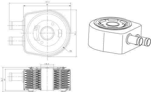 Oil Cooler, engine oil 31834