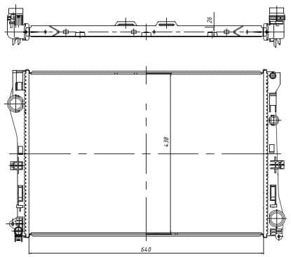 Radiator, engine cooling 50040