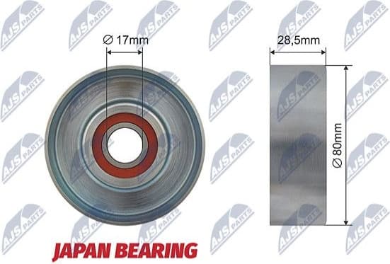 Deflection/Guide Pulley, V-ribbed belt RNK-VV-001