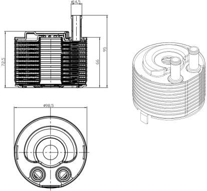 Oil Cooler, engine oil EASY FIT 31819