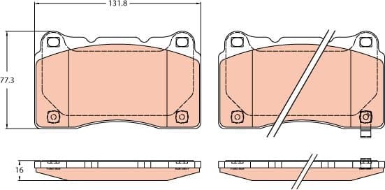 Brake Pad Set, disc brake GDB2237