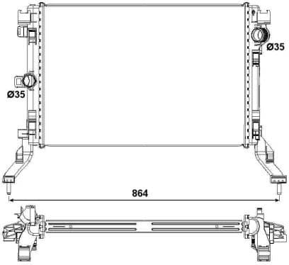 Radiator, engine cooling 53026