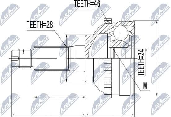 Joint Kit, drive shaft NPZ-KA-326
