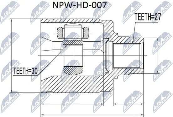 Joint Kit, drive shaft NPW-HD-007 - image 2
