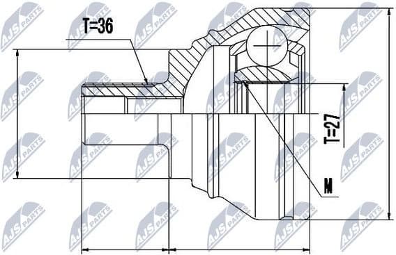 Joint Kit, drive shaft NPZ-VW-019