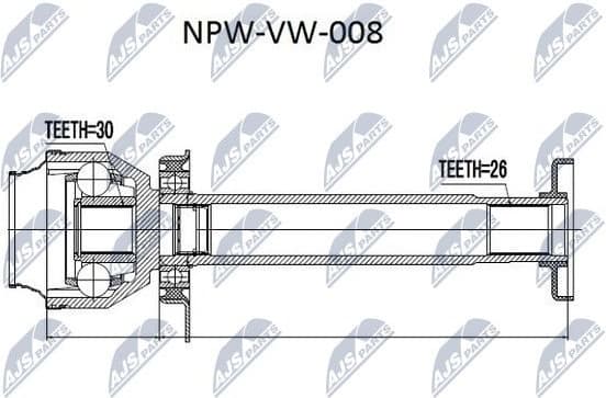 Joint Kit, drive shaft NPW-VW-008 - image 3