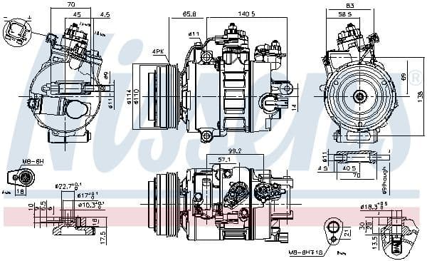 Compressor, air conditioning ** FIRST FIT ** 890792