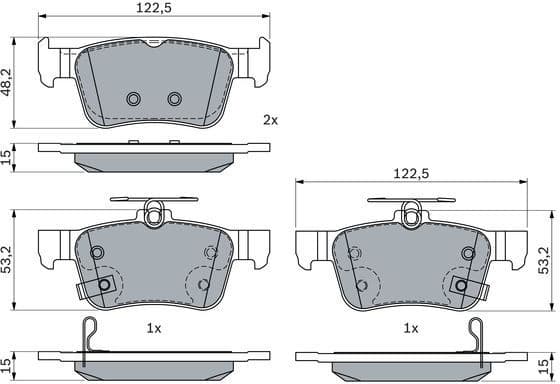 Brake Pad Set, disc brake 0986424879