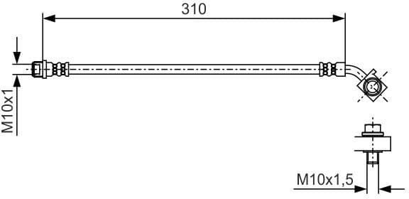 Brake Hose 1 987 481 B26 - image 5