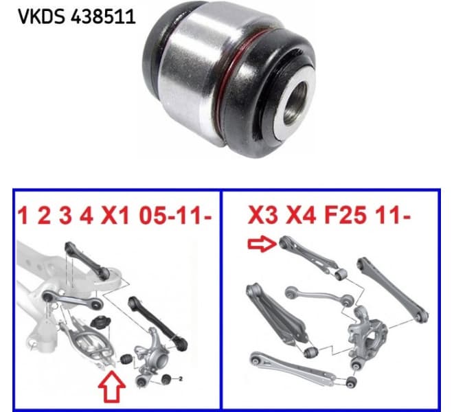 Silentblock rear axle VKDS 438511