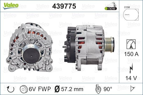 Alternator VALEO ORIGINS NEW OE TECHNOLOGY 439775