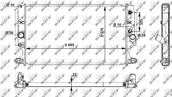 Radiator, engine cooling 59202