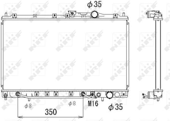Radiator, engine cooling 53283