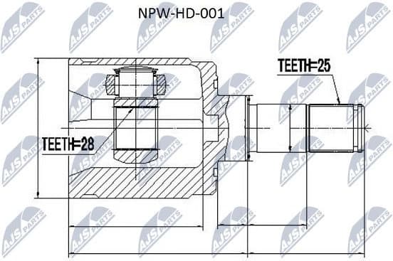 Joint Kit, drive shaft NPW-HD-001 - image 2