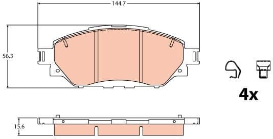 Brake Pad Set, disc brake GDB2196