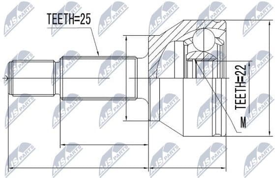 Joint Kit, drive shaft NPZ-FR-025 - image 2