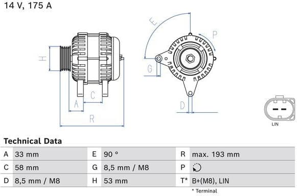 Alternator 0 986 081 850