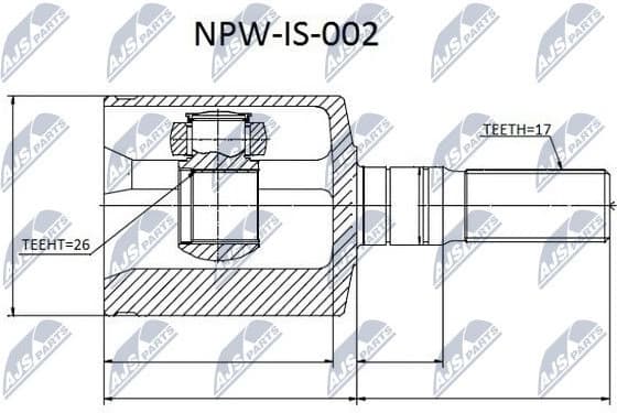 Joint Kit, drive shaft NPW-IS-002