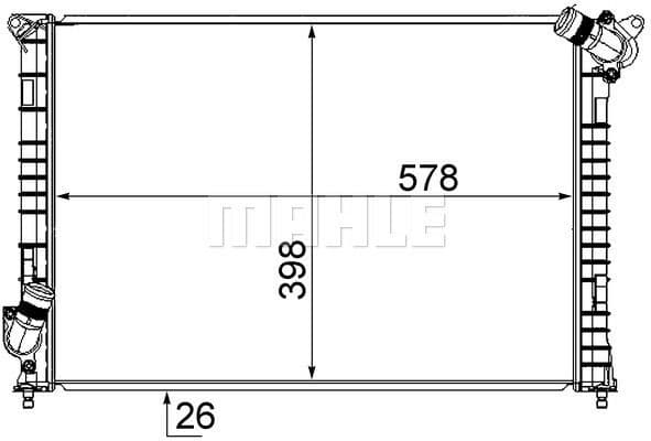 Radiator, engine cooling BEHR CR 984 000S - image 2
