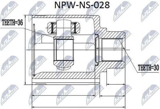 Joint Kit, drive shaft NPW-NS-028 - image 2