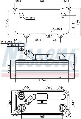 Oil Cooler, engine oil 91273 - image 5