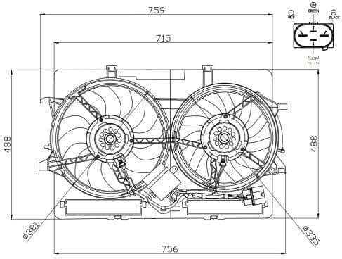 Fan, engine cooling 47938