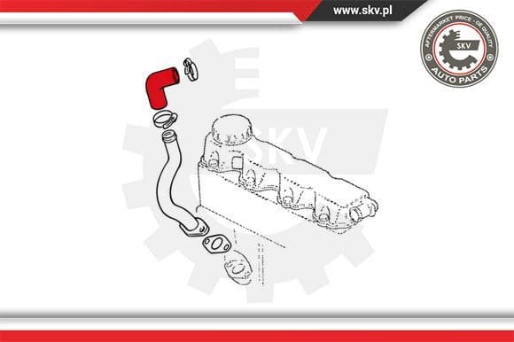 Hose, crankcase ventilation 24SKV206 - image 2