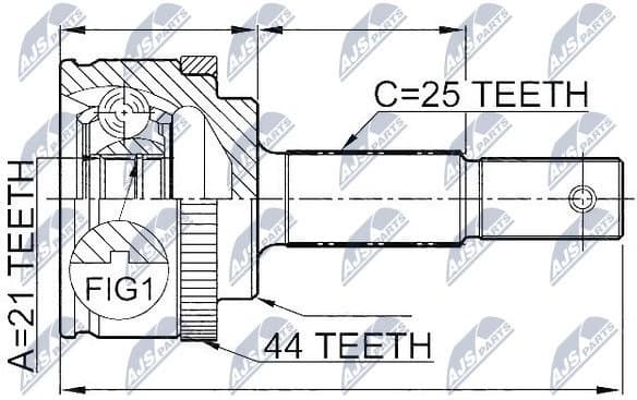 Joint Kit, drive shaft NPZ-NS-086 - image 2