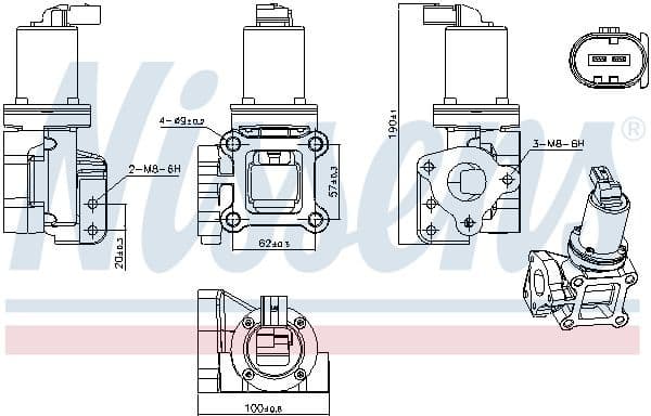 EGR Valve ** FIRST FIT ** 98309 - image 6