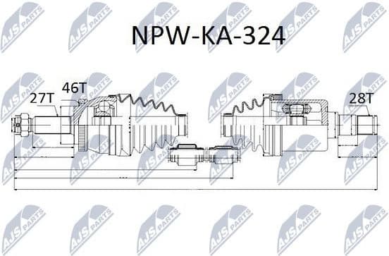 Drive Shaft NPW-KA-324 - image 4