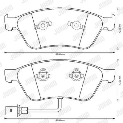 Brake Pad Set, disc brake Jurid White Low Dust 573207JC