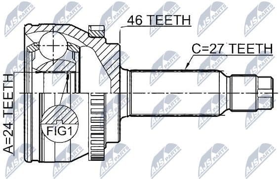 Joint Kit, drive shaft NPZ-KA-359 - image 2