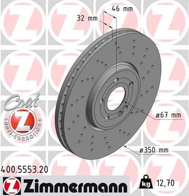 Brake Disc COAT Z 400.5553.20