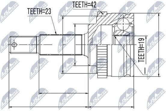 Joint Kit, drive shaft NPZ-NS-039 - image 2