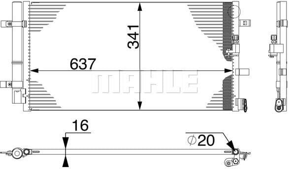 Condenser, air conditioning BEHR AC 4 000S