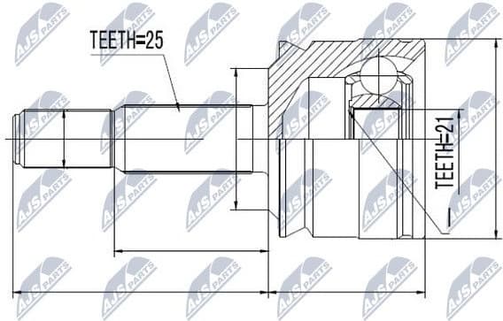 Joint Kit, drive shaft NPZ-MS-020 - image 2