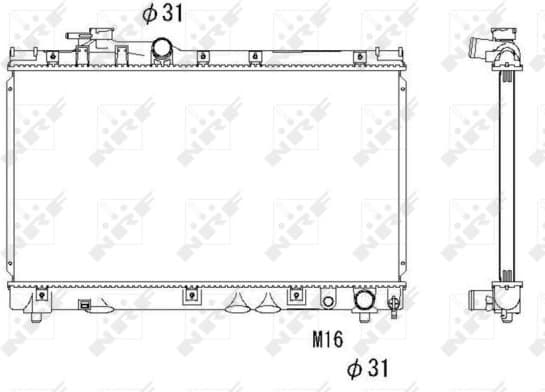 Radiator, engine cooling 53273